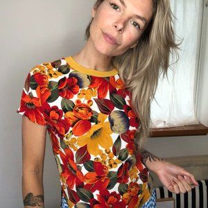 VINTAGE Worthington tropical floral print set